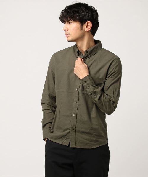 THE CASUAL(カジュアル)の「30S高密度ブロード長袖レギュラーカラーシャツ(シャツ/ブラウス・メンズ・カーキ/ネイビー/ブルー/グレー/ブラック系その他/ブルー系その他3/ブルー系その他2/ワイン/ピンク/ホワイト系その他2/ブラック/ブルー系その他/サックスブルー/テラコッタ/ホワイト系その他/ホワイト・M/L/XL/S)」の8枚目の写真