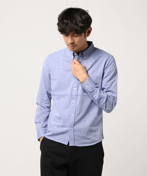 THE CASUAL(カジュアル)の「30S高密度ブロード長袖レギュラーカラーシャツ(シャツ/ブラウス・メンズ・カーキ/ネイビー/ブルー/グレー/ブラック系その他/ブルー系その他3/ブルー系その他2/ワイン/ピンク/ホワイト系その他2/ブラック/ブルー系その他/サックスブルー/テラコッタ/ホワイト系その他/ホワイト・M/L/XL/S)」の11枚目の写真