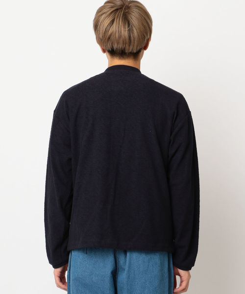 SHIPS JET BLUE（シップスジェットブルー）の「SHIPS JET BLUE: パイルボタンカーディガン（カーディガン/ボレロ・メンズ・グレー/ネイビー・LARGE/MEDIUM/SMALL/X-SMALL）」の8枚目の写真