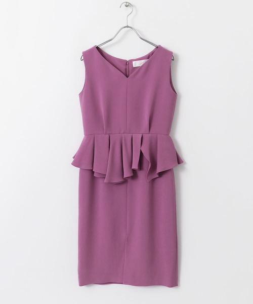 URBAN RESEARCH ROSSO WOMEN(アーバンリサーチ ロッソ)の「ハートネックランダムペプラムドレス∴(ワンピース・レディース・ブルー系その他/パープル系その他・FREE)」の12枚目の写真