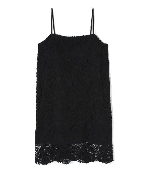 N.（N. Natural Beauty Basic）（エヌエヌナチュラルビューティーベーシック）の「レースキャミチュニック（チュニック・レディース・ブラック/ホワイト・MEDIUM）」の16枚目の写真