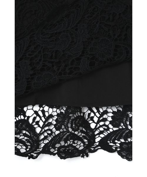 N.（N. Natural Beauty Basic）（エヌエヌナチュラルビューティーベーシック）の「レースキャミチュニック（チュニック・レディース・ブラック/ホワイト・MEDIUM）」の17枚目の写真