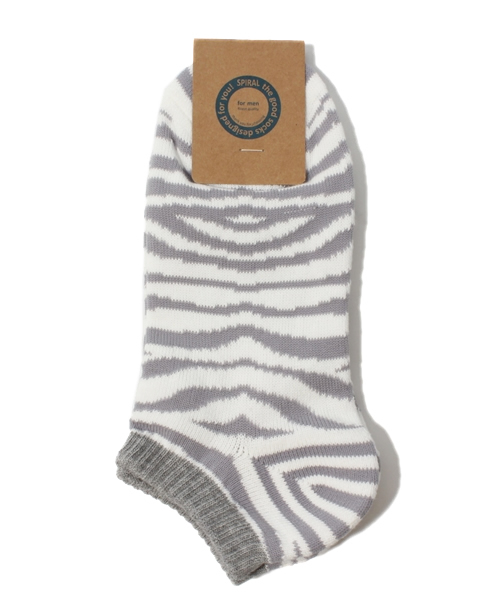 WEGO（ウィゴー）の「WEGO/ゼブラ柄ソックス（ソックス/靴下・メンズ・ブラック/ダークグレー/杢グレー/ネイビー・FREE）」の4枚目の写真