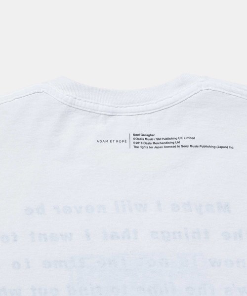 【限定値下】アダムエロペ × oasis Don't Look Back 長袖T 完売必至の第二弾！オアシス（Oasis）のリリックをプリントした