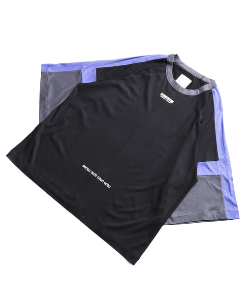 SHAREEF（シャリーフ）の「"BARCODE" SWITCHING BIG-T（Tシャツ/カットソー・メンズ・ラベンダー/ブラック/ベージュ/ネイビー・1/2/3）」の7枚目の写真