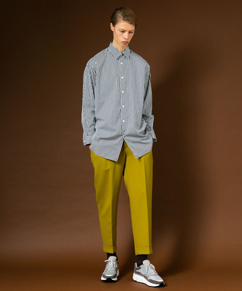 UNITED TOKYO（ユナイテッドトウキョウ）の「ダブルフェイスストレッチワイドテーパードパンツ（その他パンツ・メンズ・ブラック/キャメル/グリーン/イエロー・1/2/3）」の6枚目の写真