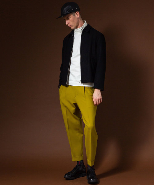 UNITED TOKYO（ユナイテッドトウキョウ）の「ダブルフェイスストレッチワイドテーパードパンツ（その他パンツ・メンズ・ブラック/キャメル/グリーン/イエロー・1/2/3）」の7枚目の写真