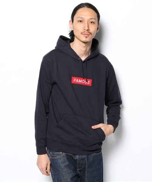 WEGO(ウィゴー)の「WEGO/ワッペンBOXロゴプルパーカー(パーカー・メンズ・ブラック/杢グレー/ブルー/ホワイト/ネイビー/ワイン・MEDIUM/LARGE)」の4枚目の写真