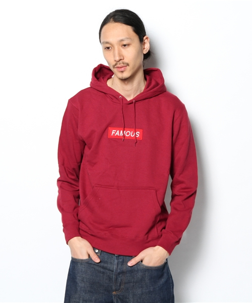 WEGO(ウィゴー)の「WEGO/ワッペンBOXロゴプルパーカー(パーカー・メンズ・ブラック/杢グレー/ブルー/ホワイト/ネイビー/ワイン・MEDIUM/LARGE)」の6枚目の写真