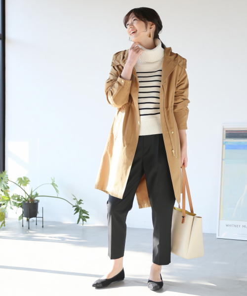 GLOBAL WORK（グローバルワーク）の「撥水ロングマンパコート/814542（マウンテンパーカー・レディース・ライトグレー/ベージュ/カーキ/ネイビー・MEDIUM/LARGE）」の5枚目の写真