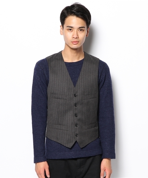 green label relaxing（グリーンレーベルリラクシング）の「TASMA CH/ST 5B ベスト（スーツベスト・メンズ・ダークグレー/ネイビー・44/46/48/50/42/52）」の3枚目の写真