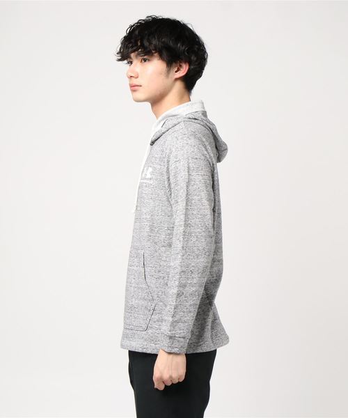 UNDER ARMOUR（アンダーアーマー）の「メンズトレーニングパーカー / スポーツスタイル テリーフーディー（パーカー・メンズ・ライトブルーグレー/アイボリー/ブラック×ホワイト/ネイビー×ホワイト・XL/LG/SM/3XL/MD/XXL）」の6枚目の写真