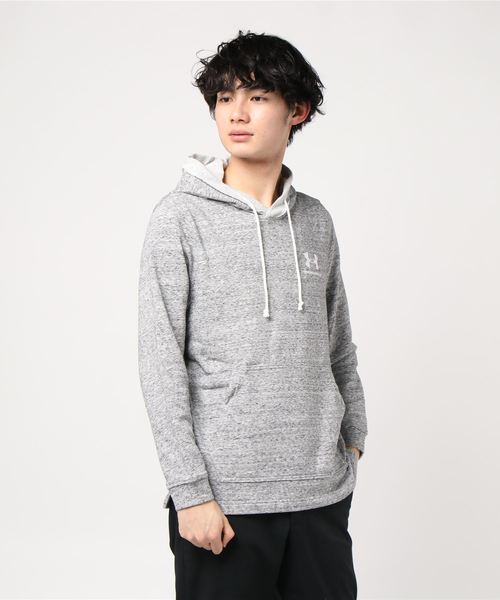 UNDER ARMOUR（アンダーアーマー）の「メンズトレーニングパーカー / スポーツスタイル テリーフーディー（パーカー・メンズ・ライトブルーグレー/アイボリー/ブラック×ホワイト/ネイビー×ホワイト・XL/LG/SM/3XL/MD/XXL）」の7枚目の写真