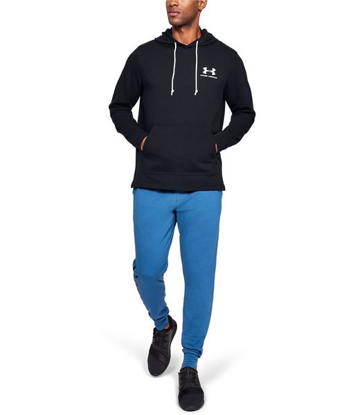 UNDER ARMOUR（アンダーアーマー）の「メンズトレーニングパーカー / スポーツスタイル テリーフーディー（パーカー・メンズ・ライトブルーグレー/アイボリー/ブラック×ホワイト/ネイビー×ホワイト・XL/LG/SM/3XL/MD/XXL）」の11枚目の写真