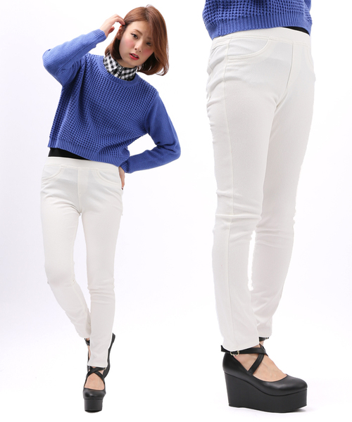 WEGO（ウィゴー）の「WEGO/カラーレギンス（その他パンツ・レディース・オフホワイト/ブラック/ブルー/イエロー系その他・FREE）」の2枚目の写真