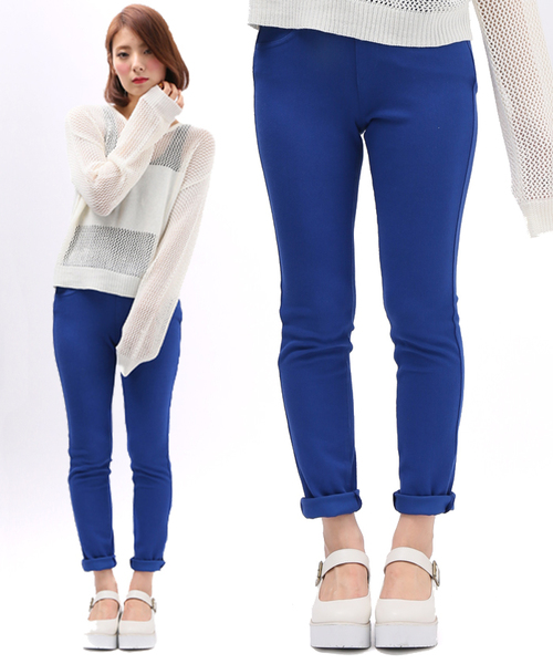 WEGO（ウィゴー）の「WEGO/カラーレギンス（その他パンツ・レディース・オフホワイト/ブラック/ブルー/イエロー系その他・FREE）」の4枚目の写真