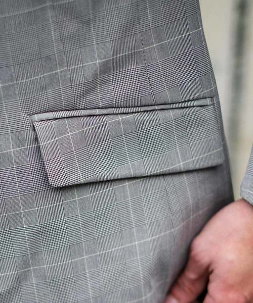 GOSTAR DE FUGA（ゴスタール ジフーガ）の「チェックTRテーラード（テーラードジャケット・メンズ・ブラック×グレー・M/L/XL）」の10枚目の写真