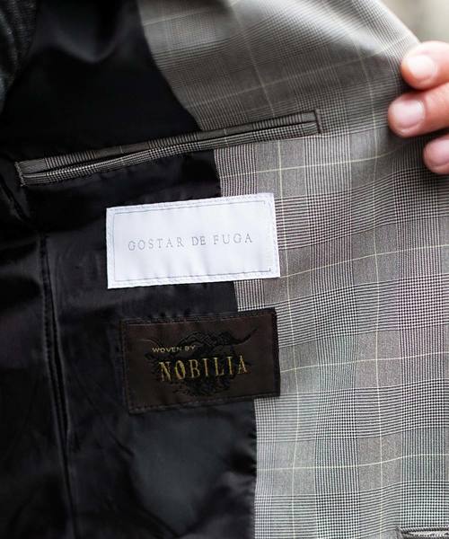 GOSTAR DE FUGA（ゴスタール ジフーガ）の「チェックTRテーラード（テーラードジャケット・メンズ・ブラック×グレー・M/L/XL）」の7枚目の写真