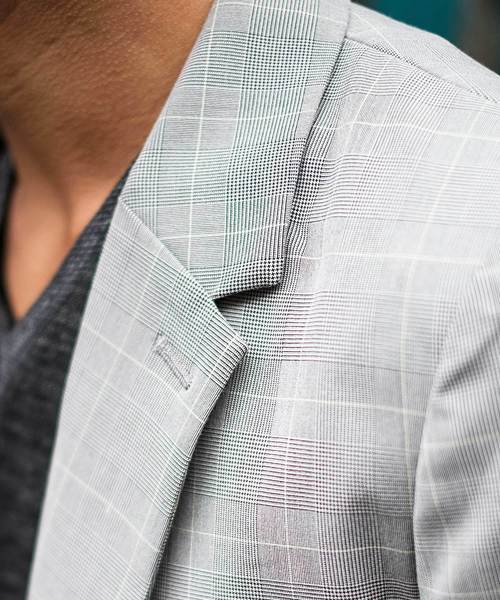 GOSTAR DE FUGA（ゴスタール ジフーガ）の「チェックTRテーラード（テーラードジャケット・メンズ・ブラック×グレー・M/L/XL）」の5枚目の写真
