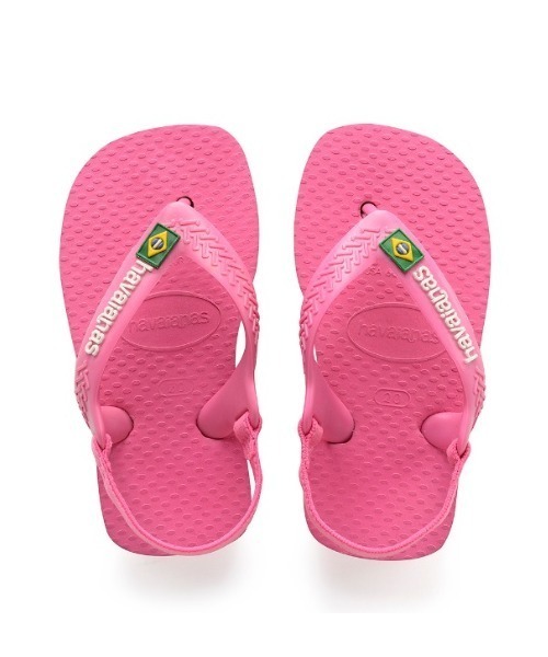 havaianas（ハワイアナス）の「【havaianas】ハワイアナス　NEW BABY BRASIL LOGO　サンダル/ビーチサンダル（ビーチサンダル・キッズ・ピンク/ネイビー×ホワイト・14cm/13.5cm/13㎝/16.5cm/15.5cm）」の2枚目の写真
