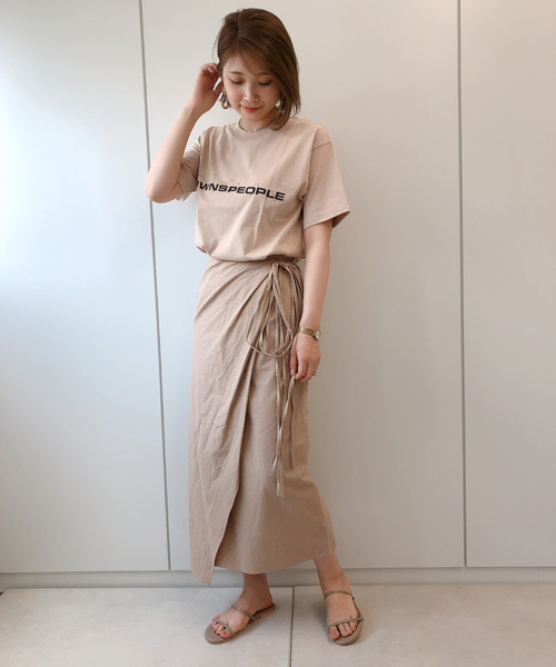 DouDou（ドゥドゥ）の「TOWNSPEOPLE（Tシャツ/カットソー・レディース・ホワイト/サンドベージュ・LARGE/MEDIUM）」の14枚目の写真