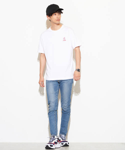 WEGO（ウィゴー）の「WEGO/ワンポイントフルーツ刺繍Tシャツ（Tシャツ/カットソー・メンズ・パープル/ターコイズブルー/ホワイト/ピンク・LARGE/MEDIUM/SMALL）」の7枚目の写真