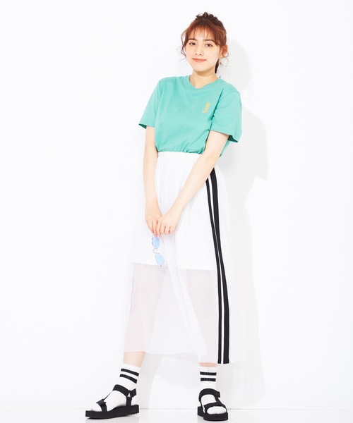 WEGO（ウィゴー）の「WEGO/ワンポイントフルーツ刺繍Tシャツ（Tシャツ/カットソー・メンズ・パープル/ターコイズブルー/ホワイト/ピンク・LARGE/MEDIUM/SMALL）」の11枚目の写真