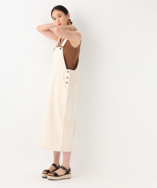 GLOBAL WORK（グローバルワーク）の「カツラギＩラインジャンスカ/838931（ワンピース・レディース・ブラック/ベージュ/オフホワイト・FREE）」の4枚目の写真