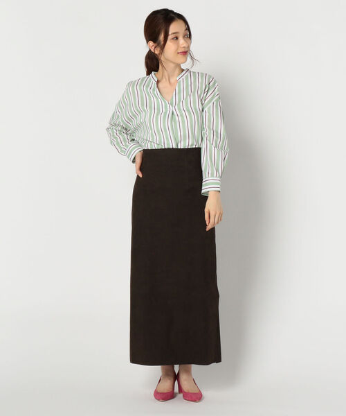 NOLLEY’S(ノーリーズ)の「マルチストライプスキッパーブラウス(シャツ/ブラウス・レディース・グリーン系その他3/ブラウン系その他3・38)」の14枚目の写真