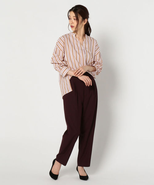 NOLLEY’S(ノーリーズ)の「マルチストライプスキッパーブラウス(シャツ/ブラウス・レディース・グリーン系その他3/ブラウン系その他3・38)」の8枚目の写真