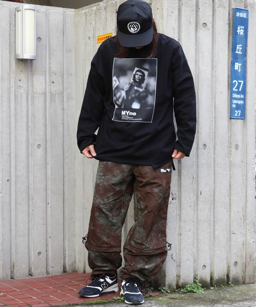セール】MYne/マイン dyed nylon pants タイダイ柄ナイロン