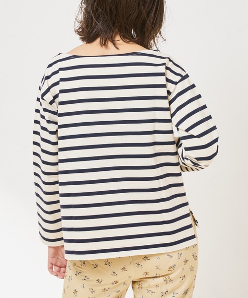 natural couture（ナチュラルクチュール）の「春色ボーダーボートネックT（Tシャツ/カットソー・レディース・ベージュ/ネイビー/イエロー/ミント・FREE）」の16枚目の写真