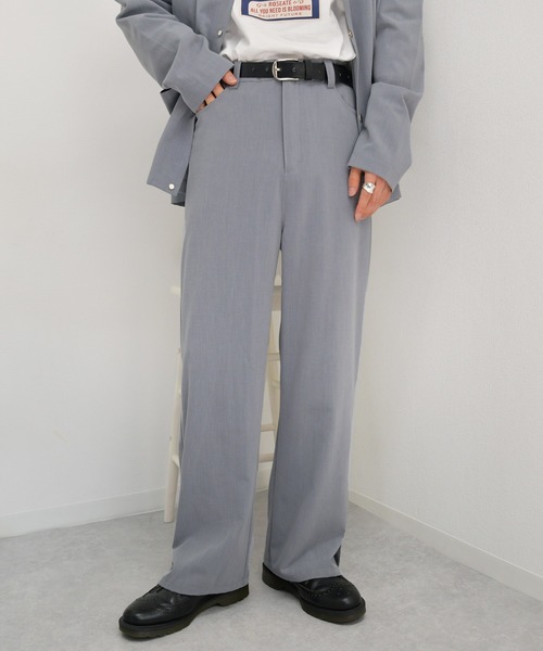 kutir（クティール）の「ワイドストレートパンツ　セットアップ（その他パンツ・メンズ・ライトグレー/チャコールグレー/ダークブラウン・LARGE/MEDIUM）」の2枚目の写真