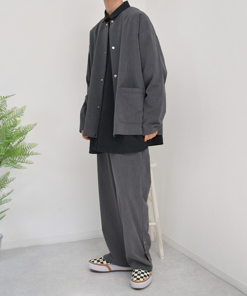 kutir（クティール）の「ワイドストレートパンツ　セットアップ（その他パンツ・メンズ・ライトグレー/チャコールグレー/ダークブラウン・LARGE/MEDIUM）」の22枚目の写真