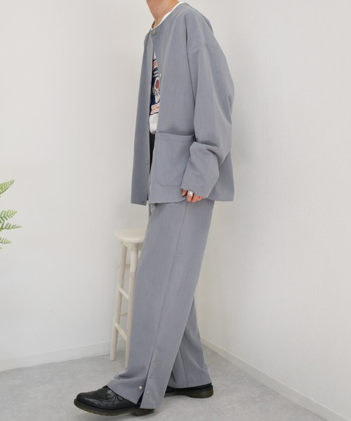 kutir（クティール）の「ワイドストレートパンツ　セットアップ（その他パンツ・メンズ・ライトグレー/チャコールグレー/ダークブラウン・LARGE/MEDIUM）」の7枚目の写真