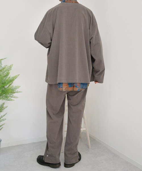 kutir（クティール）の「ワイドストレートパンツ　セットアップ（その他パンツ・メンズ・ライトグレー/チャコールグレー/ダークブラウン・LARGE/MEDIUM）」の14枚目の写真