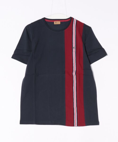 Gabicci(ガビッチ)の「Gabicci ガビッチ ティップラインTシャツ(Tシャツ/カットソー・メンズ・ネイビー/ホワイト・SMALL/LARGE/MEDIUM)」の1枚目の写真