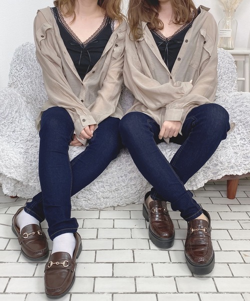 PairPair（ペアペア）の「リボン付きレースタンク（タンクトップ・レディース・ブラック/オフホワイト/ライトグリーン/モカ/ラベンダー・FREE）」の10枚目の写真