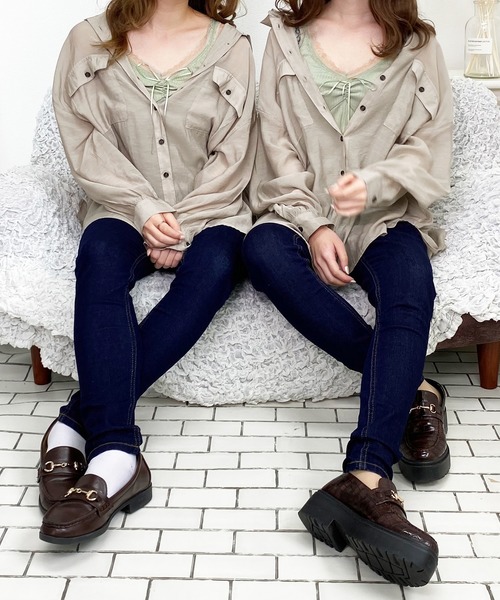 PairPair（ペアペア）の「リボン付きレースタンク（タンクトップ・レディース・ブラック/オフホワイト/ライトグリーン/モカ/ラベンダー・FREE）」の8枚目の写真