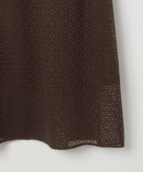 A part by（アパートバイ）の「CoNyキカレースロングスカート　911037（スカート・レディース・ブラウン/アイボリー/ライトグリーン・FREE）」の10枚目の写真