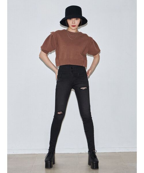 EMODA（エモダ）の「ワイドフェルトハット（ハット・レディース・ブラック/その他・FREE）」の4枚目の写真