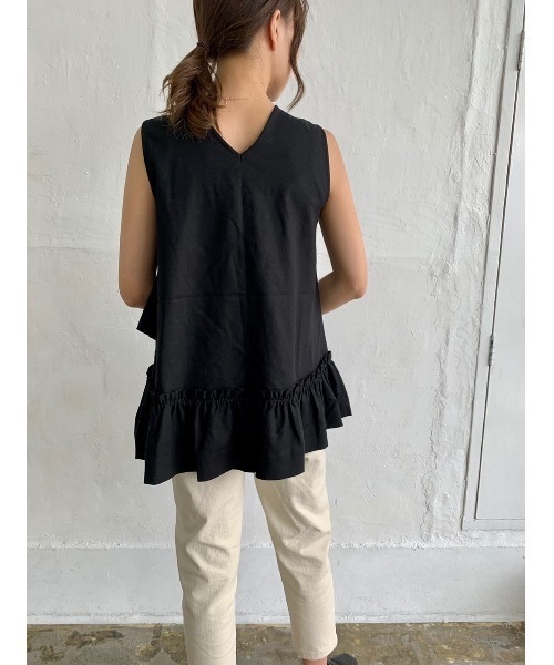 DAIS-Y(デイジー)の「前後2wayノースリーブブラウス(シャツ/ブラウス・レディース・ブラック/アイボリー・FREE)」の7枚目の写真