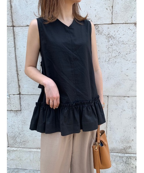 DAIS-Y(デイジー)の「前後2wayノースリーブブラウス(シャツ/ブラウス・レディース・ブラック/アイボリー・FREE)」の11枚目の写真