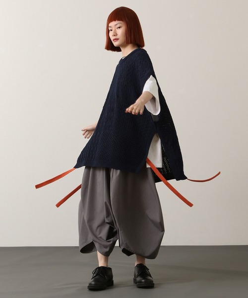 FRAPBOIS（フラボア）の「リースベスト（ニット/セーター・レディース・ネイビー/ブラック・1/2）」の7枚目の写真