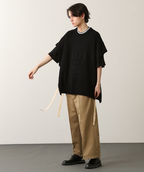 FRAPBOIS（フラボア）の「リースベスト（ニット/セーター・レディース・ネイビー/ブラック・1/2）」の13枚目の写真