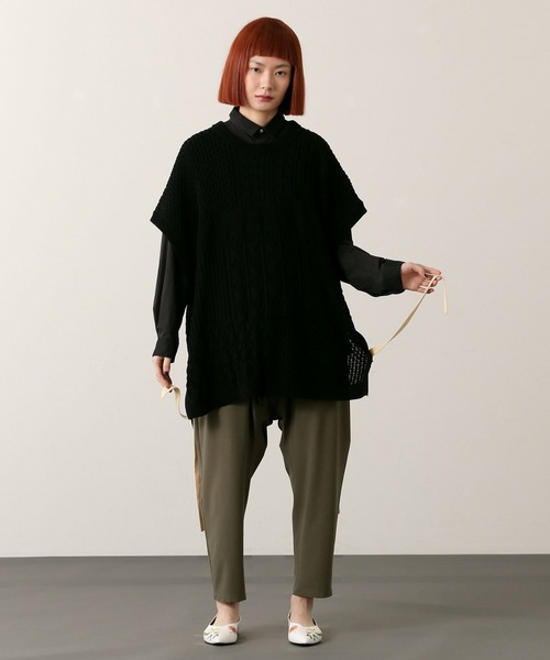 FRAPBOIS（フラボア）の「リースベスト（ニット/セーター・レディース・ネイビー/ブラック・1/2）」の9枚目の写真