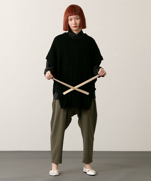 FRAPBOIS（フラボア）の「リースベスト（ニット/セーター・レディース・ネイビー/ブラック・1/2）」の19枚目の写真