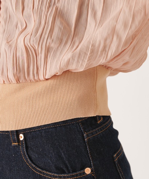 natural couture(ナチュラルクチュール)の「ほんのりシアークリンクルブラウスカーデ(カーディガン/ボレロ・レディース・ブラック/ベージュ/アイボリー/ピンクベージュ・FREE)」の18枚目の写真