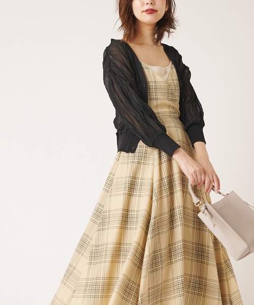 natural couture(ナチュラルクチュール)の「ほんのりシアークリンクルブラウスカーデ(カーディガン/ボレロ・レディース・ブラック/ベージュ/アイボリー/ピンクベージュ・FREE)」の14枚目の写真