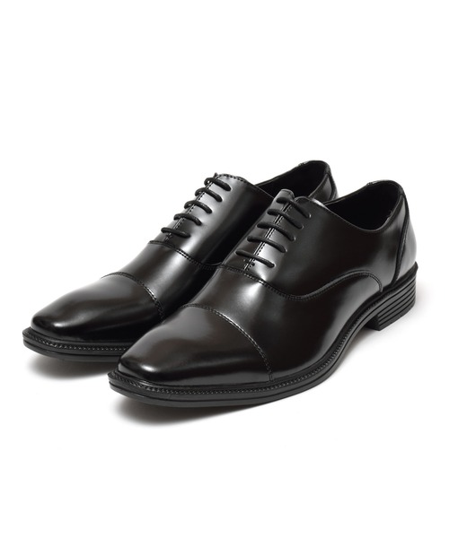 LUGG NAGG（ラグナグ）の「【Stnd works/スタンドワークス】走れる!!カウレザースクエアトゥ　ストレートチップドレスシューズ（ドレスシューズ・メンズ・ブラック/ダークブラウン・26.5cm/26.0cm/27.0cm/25.5cm/25.0cm/27.5cm）」の4枚目の写真